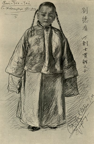 Lan-Tak-Yau-Çinli çocuk, Hong Kong, 1898. by Christian Wilhelm Allers