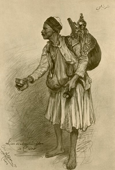 Limonata satıcısı, Kahire, Mısır, 1898. by Christian Wilhelm Allers