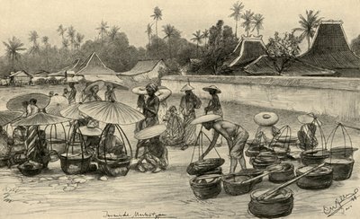 Pazar sahnesi, Java, 1898. by Christian Wilhelm Allers