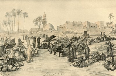 Pazar yeri, Asyut, Mısır, 1898. by Christian Wilhelm Allers
