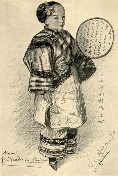 Me-J - bir mandalinanın kızı, Hankow, Çin, 1898. by Christian Wilhelm Allers