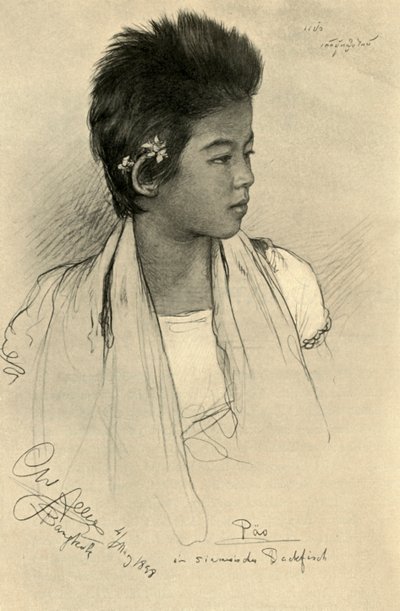 Päo - genç kız, Bangkok, 1898. by Christian Wilhelm Allers