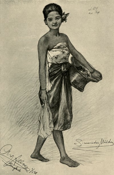 Siyam kızı, Bangkok, 1898. by Christian Wilhelm Allers