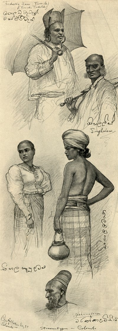 İnsanların Çalışmaları, Kolombo, Seylan, 1898. by Christian Wilhelm Allers