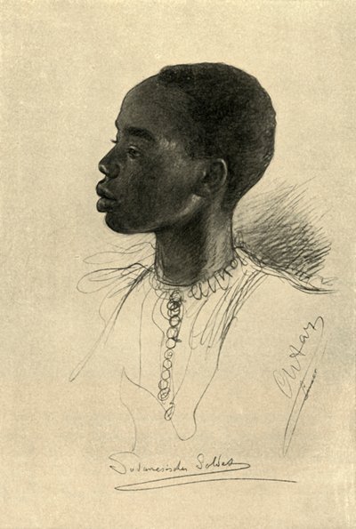 Sudanlı asker, Mısır, 1898. by Christian Wilhelm Allers