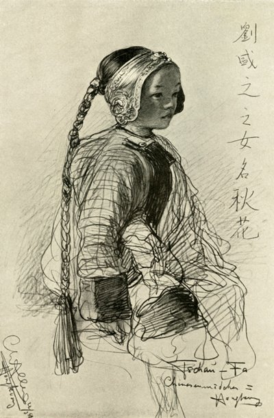Tschan-Fa - Çinli kız, Hong Kong, 1898. by Christian Wilhelm Allers
