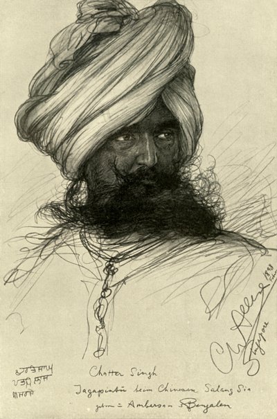 Bekçi Chatter Singh, Singapur, 1898. by Christian Wilhelm Allers