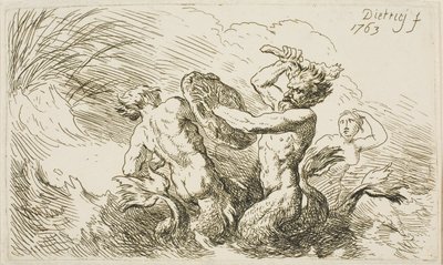 Tritonların Savaşı by Christian Wilhelm Ernst Dietrich