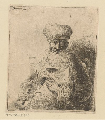 Bir Yahudi Rahibin Büstü by Christian Wilhelm Ernst Dietrich