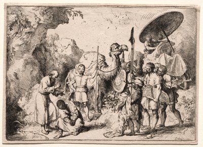 Diyakoz Philip Hadım Vaftiz Ediyor. by Christian Wilhelm Ernst Dietrich
