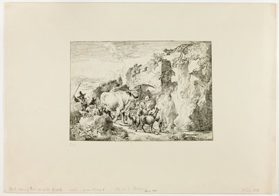 Kaya Kemerinden Gelen Sürü by Christian Wilhelm Ernst Dietrich
