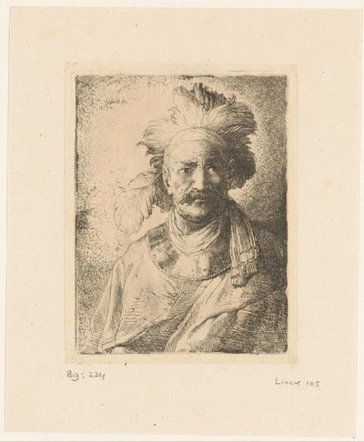 Tüylü yaşlı adam by Christian Wilhelm Ernst Dietrich