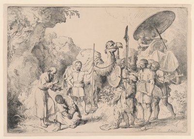 Aziz Philip Etiyopyalıyı Vaftiz Ediyor by Christian Wilhelm Ernst Dietrich