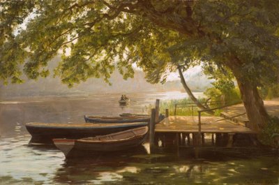 Ch. Zacho, gölde güneşli bir gün by Christian Zacho