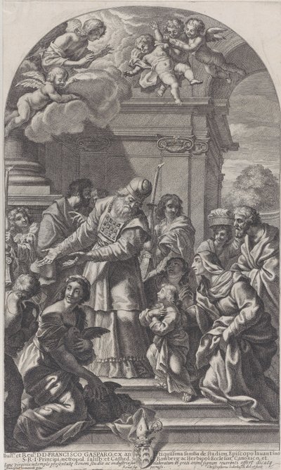 Bakire'nin Tapınakta sunumu, 1670-80. by Christof Lederwasch
