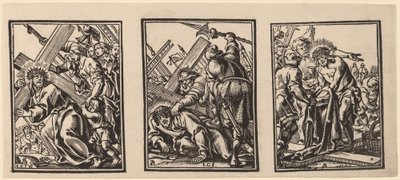 Calvary Yolunda Üç Sahne by Christoffel Jegher after Anthonis Sallaert