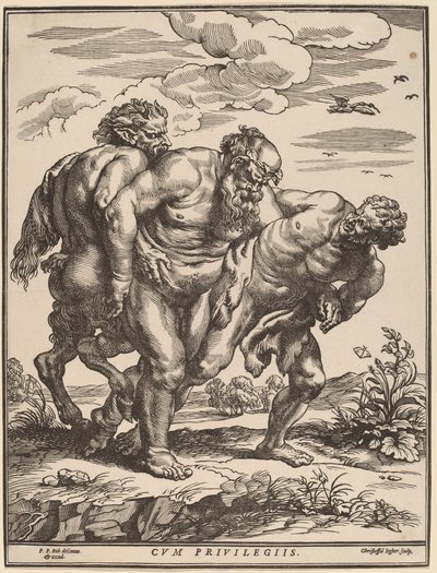 Bir Satyr ve Faun Eşliğinde Silenus by Christoffel Jegher after Sir Peter Paul Rubens