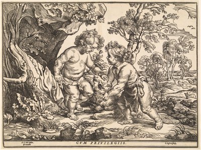 Bebek İsa ve Aziz John Kuzuyla Oynarken by Christoffel Jegher after Sir Peter Paul Rubens