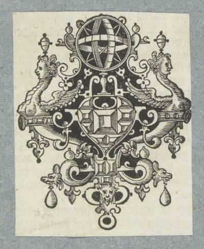 Mücevherler ve gök küresi ile süsleme by Christoffel van Sichem (II) (possibly)