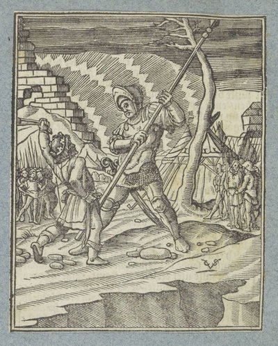 David Goliath'ı yendi by Christoffel van Sichem (II)