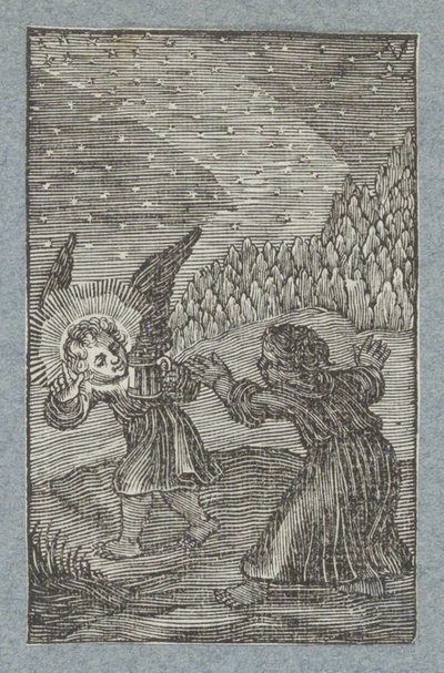 Fenerli melek çocuğa Pia Desideria yolunu gösteriyor (dizi başlığı) by Christoffel van Sichem (II)