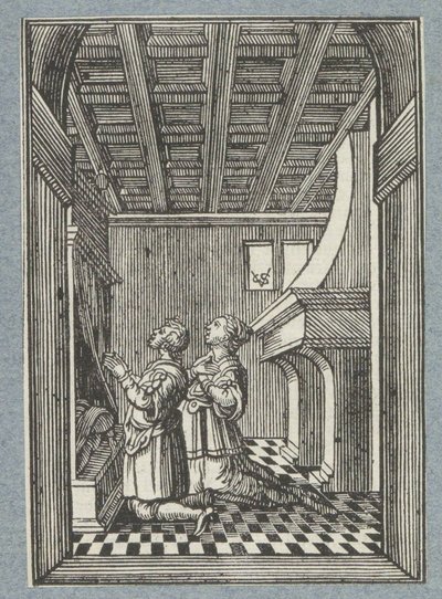 Tobias ve Sara'nın düğün gecesi by Christoffel van Sichem (II)