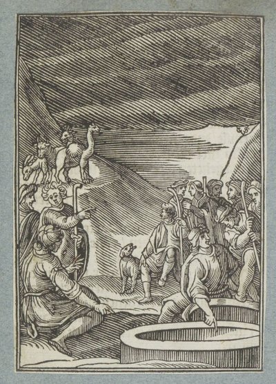 Yusuf kuyuya atılır by Christoffel van Sichem (II)