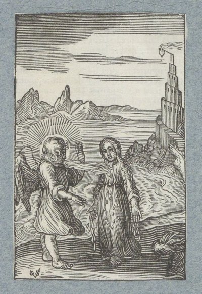 Çocuk, melek Pia Desideria'nın sıcak nefesi altında eriyor (dizi adı) by Christoffel van Sichem (II)