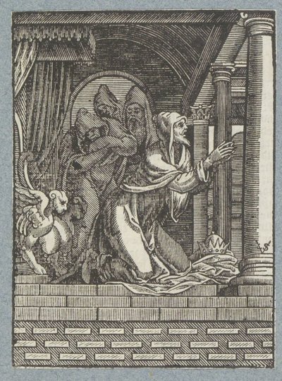 Nineveh Kralı kefaret yapar by Christoffel van Sichem (II)