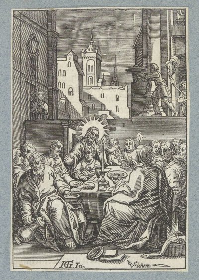 Geçen akşam yemeği by Christoffel van Sichem (II)