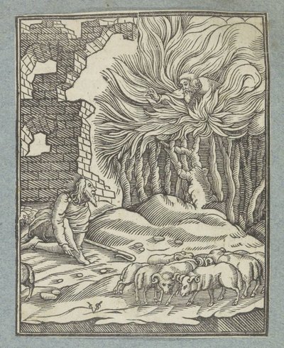 Musa ve Yanan Çalı by Christoffel van Sichem (II)