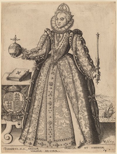 Elizabeth, Büyük Britanya Kraliçesi by Christoffel van Sichem I