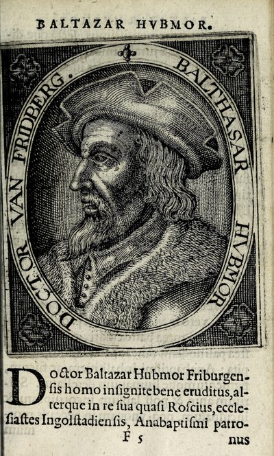 Balthasar Hubmaier, Hendrik van Haestens, Amsterdam tarafından yayınlanan 