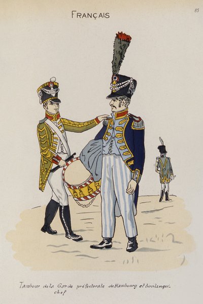 Hamburg Valiliği Bir Davulcu ve Usta Fırıncı, c.1806 by Christoph Suhr