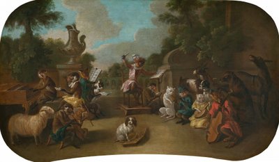 Şarkıcı: Konser, c. 1739. by Christophe Huet