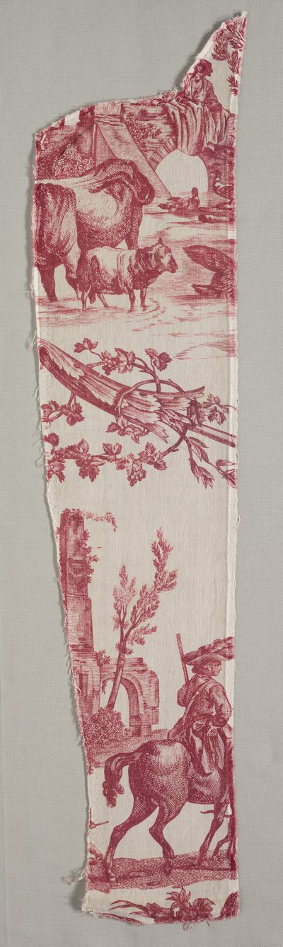 Copperplate Baskılı Pamuk Parçaları, c. 1789. by Christophe Philippe Oberkampf