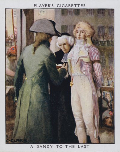 Sonuna Kadar Bir Dandy, cellat Samson olarak, aristokratın kravatını (renkli lito) çıkarıp çıkaramayacağını sorar. by Christopher (after) Clark