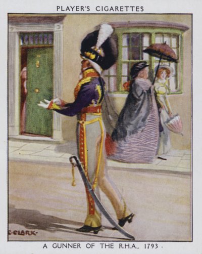 Kraliyet Atlı Topçu Nişancısı (renkli taş) by Christopher (after) Clark