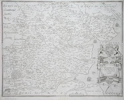 Essex Haritası, William Web tarafından oyulmuş, 1645