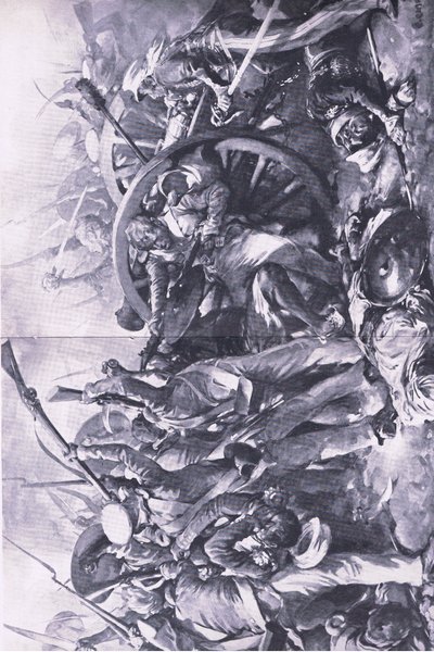 Meanee Muharebesi, 17 Şubat 1843: Silahlı dövüş, İngiliz Kara ve Deniz Savaşlarından bir çizim, 1915 by Christopher Clark