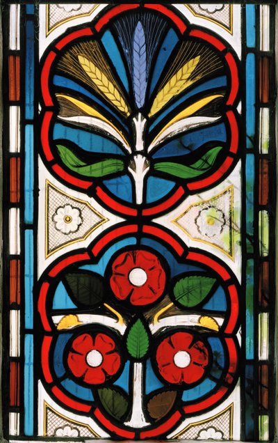 Güller ve buğday, 1865 (vitray) by Christopher Dresser