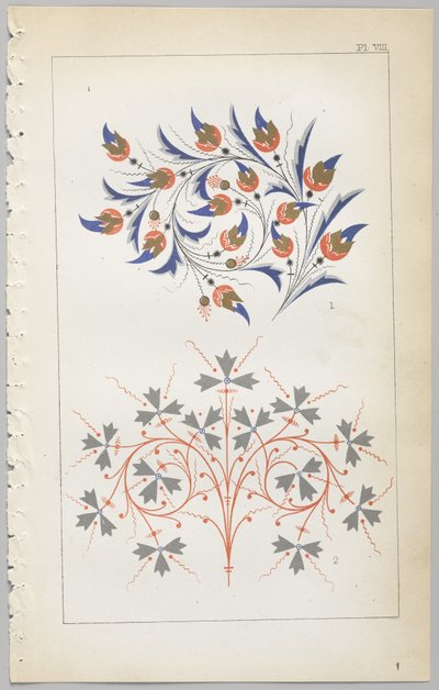 Dekoratif tasarım sanatı : çiçeklerin açıldığı günün saatlerini gösteren bir ek ile Day & Son, Londra, 1862 tarafından yayınlanmıştır. by Christopher Dresser