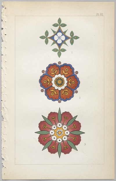 Dekoratif tasarım sanatı : çiçeklerin açıldığı günün saatlerini gösteren bir ek ile Day & Son, Londra, 1862 tarafından yayınlanmıştır. by Christopher Dresser