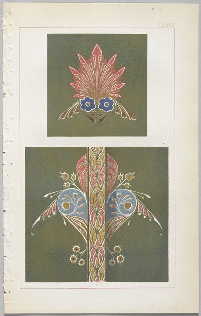 Dekoratif tasarım sanatı : çiçeklerin açıldığı günün saatlerini gösteren bir ek ile Day & Son, Londra, 1862 tarafından yayınlanmıştır. by Christopher Dresser