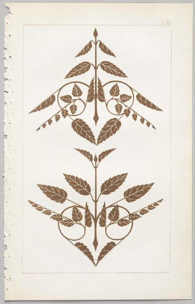Dekoratif tasarım sanatı : çiçeklerin açıldığı günün saatlerini gösteren bir ek ile Day & Son, Londra, 1862 tarafından yayınlanmıştır. by Christopher Dresser