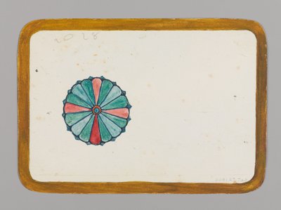 Stilize Krizantemli Küçük Kart, yaklaşık 1880. Suluboya, siyah mürekkep ve metalik boya by Christopher Grant La Farge