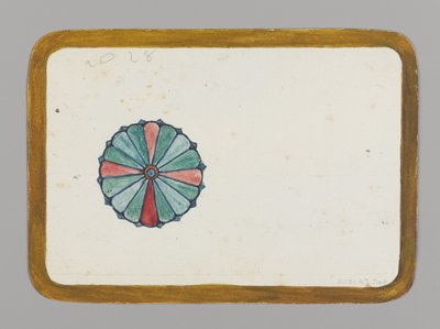 Stilize Krizantem (verso), c.1880 (wc, siyah mürekkep ve çok ince karton üzerine grafit üzeri metalik boya) by Christopher Grant La Farge