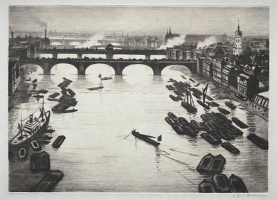 Londra Köprüleri by Christopher Richard Wynne Nevinson