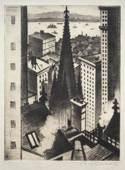 New York Tapınağı by Christopher Richard Wynne Nevinson