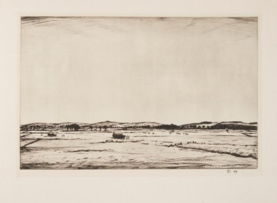 Sussex Downs, pub. 1926. by Christopher Richard Wynne Nevinson